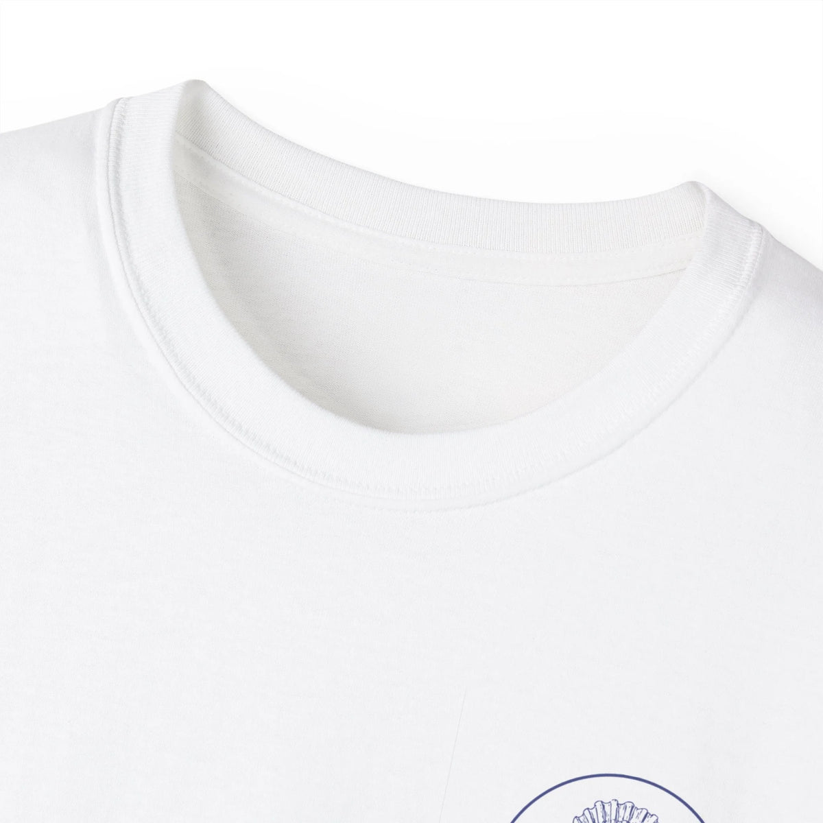 Unisex jersey cotton T-shirt with coastline print